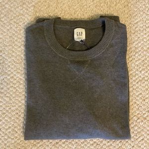 Gap Crewneck Long Sleeve Sweater, Gray, Men’s Size Medium